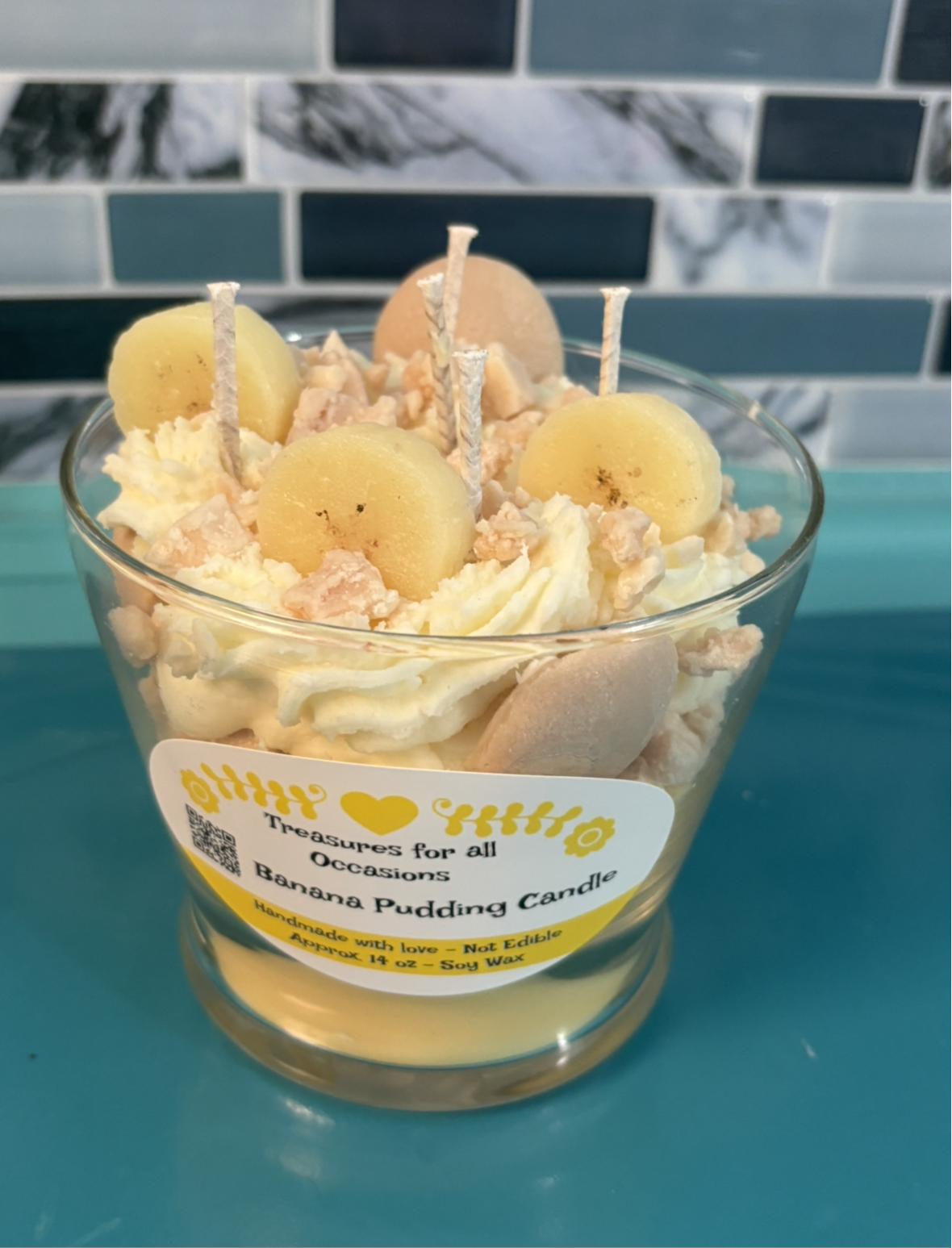 Banana Pudding Dessert Candle