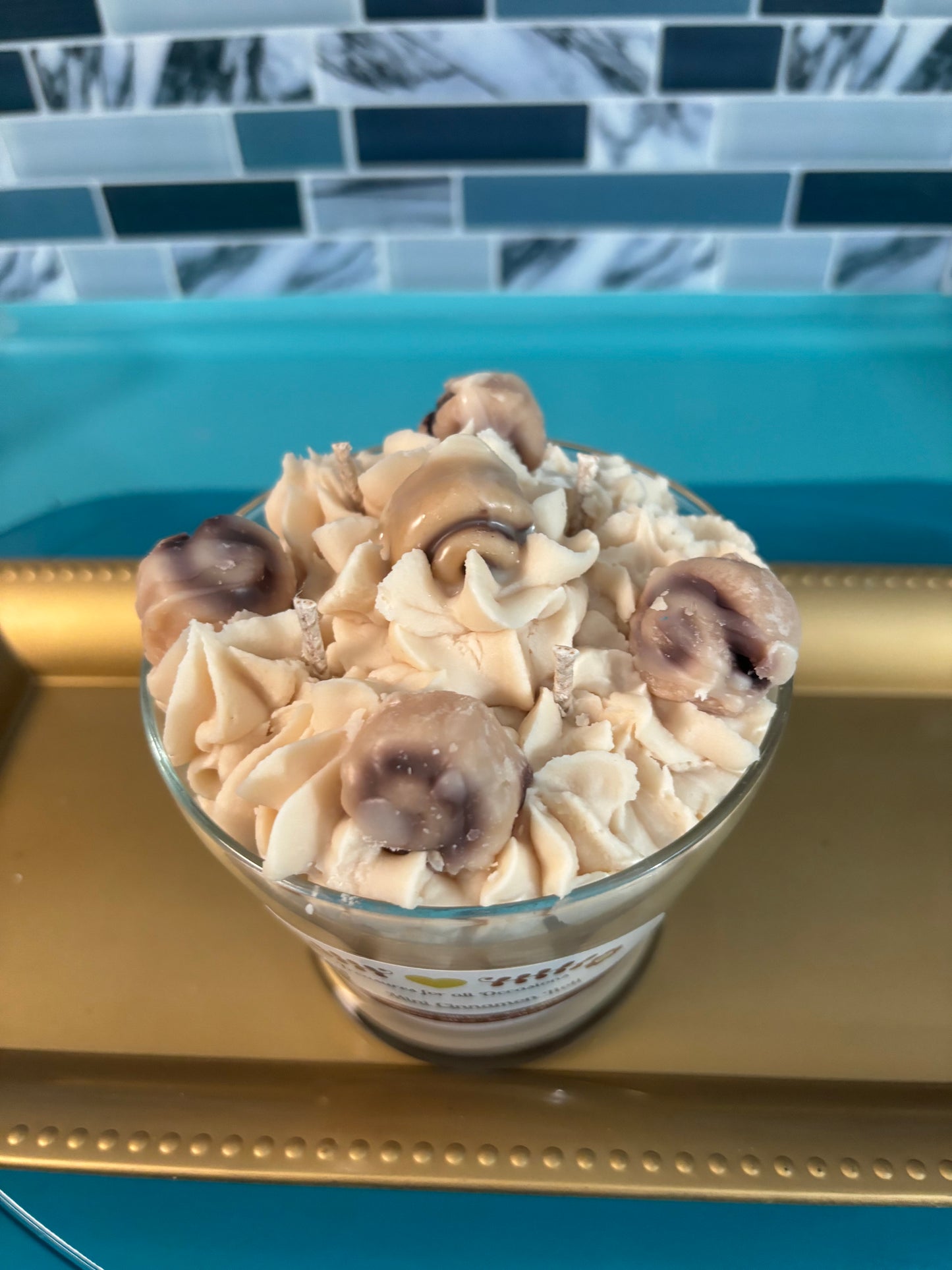 Mini Cinnamon Roll Candle