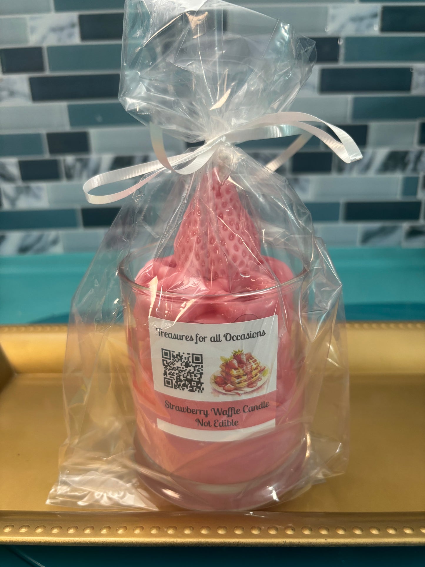 Strawberry Glazed Waffle Candle