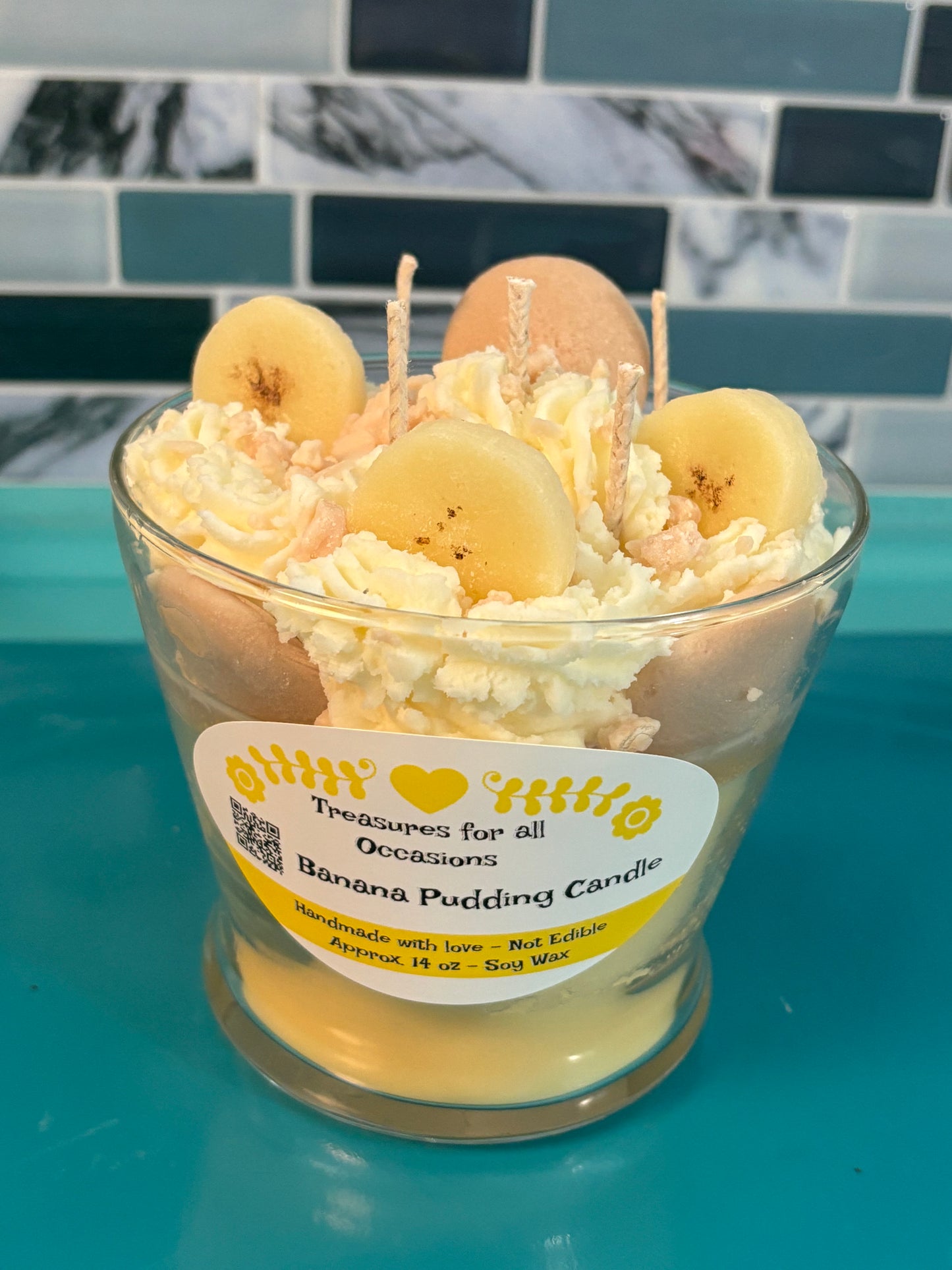 Banana Pudding Dessert Candle