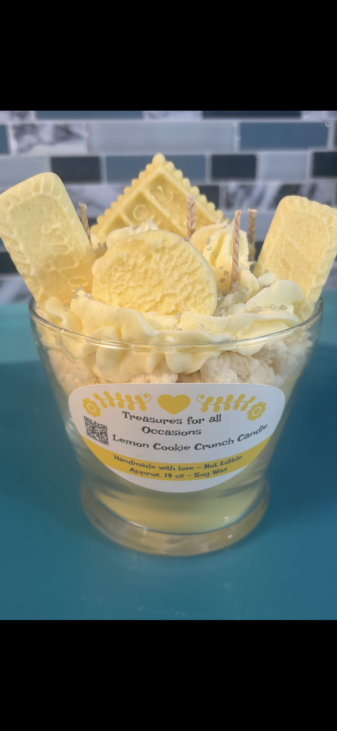 Lemon Cookie Dessert Candle
