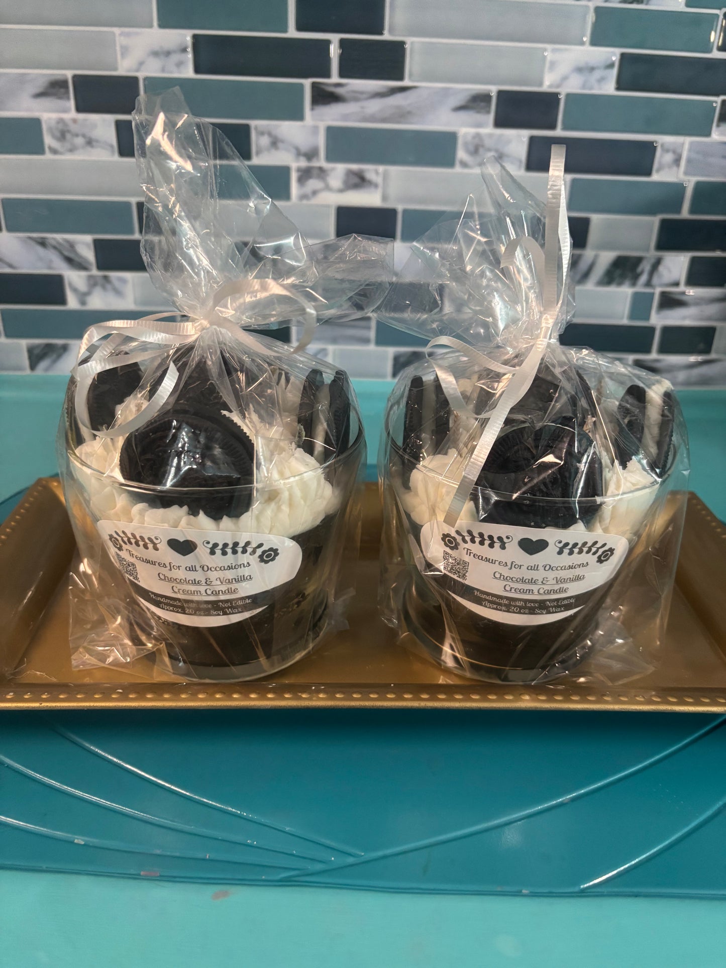 Chocolate cookie and cream Dessert Candle