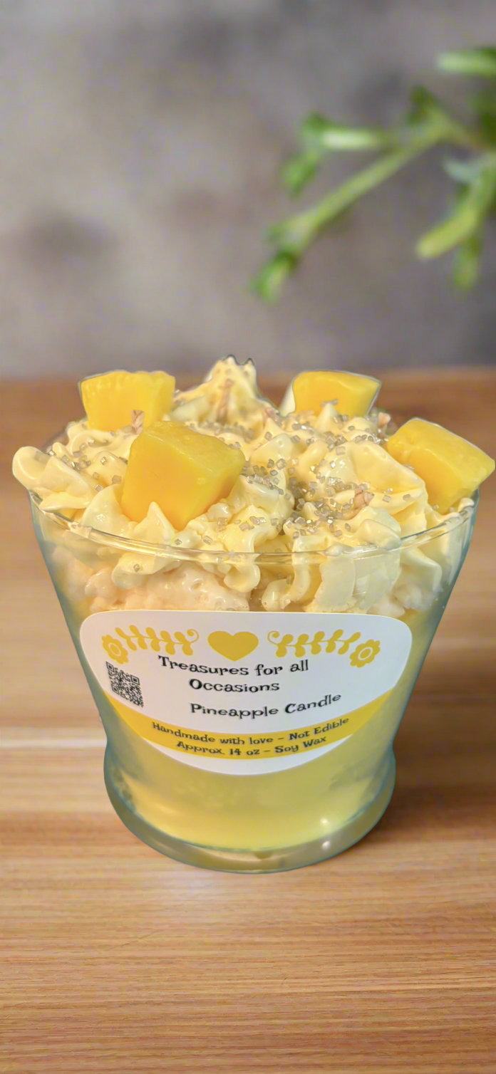 Pineapple Scented Dessert Candles