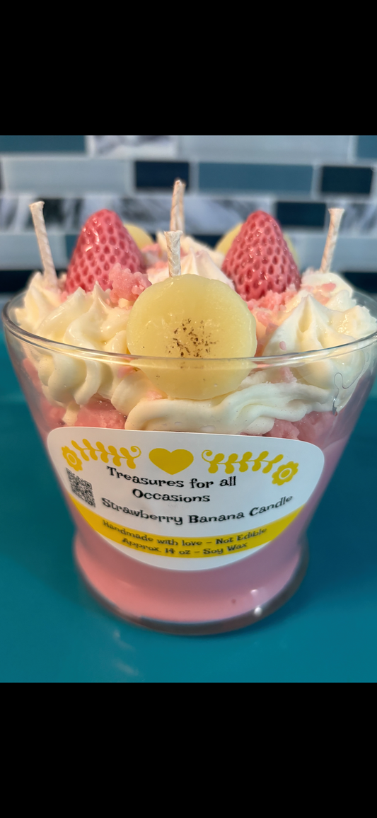 Strawberry Banana Dessert Candle